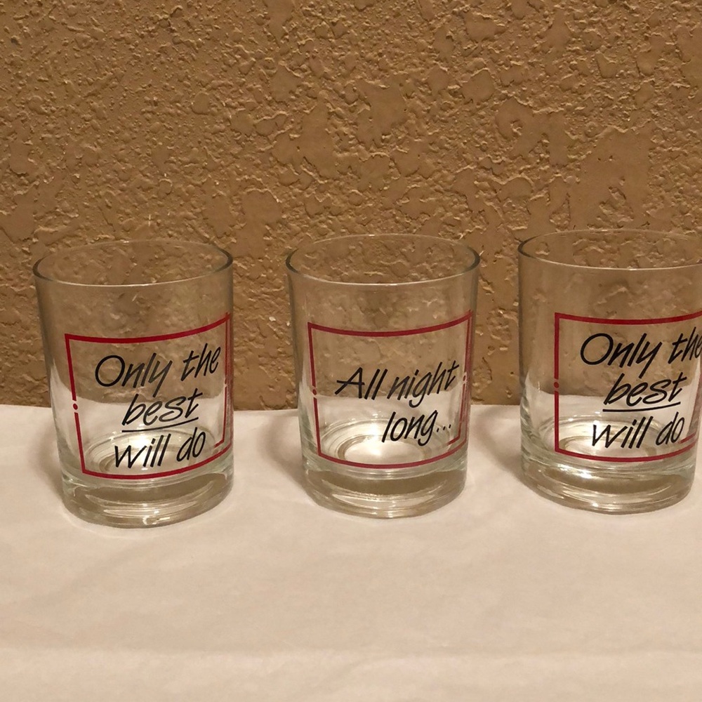 NWOT Action International, Ltd. Set of 3 glasses. No chips or cracks.